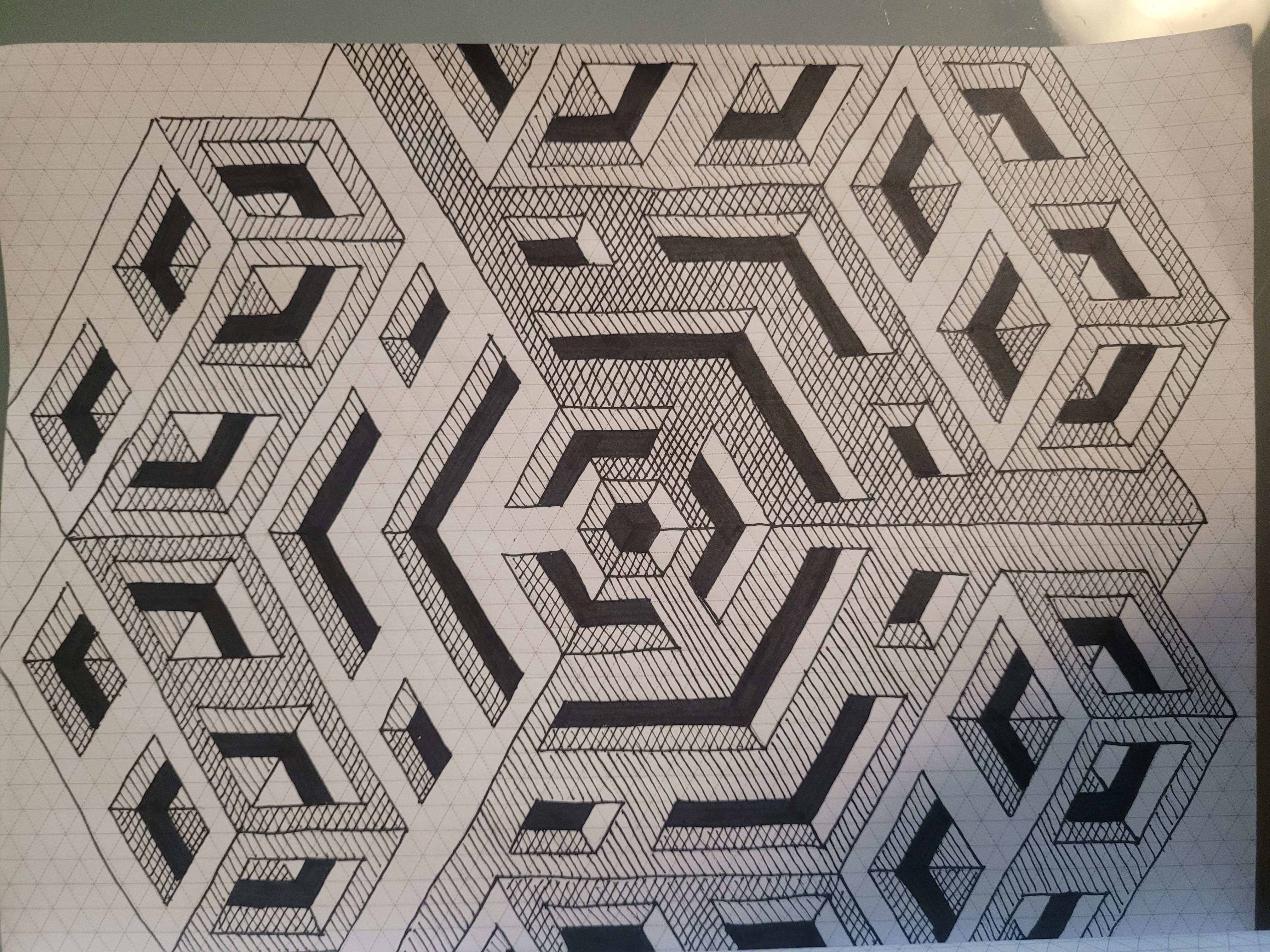 3D Cube Art Study